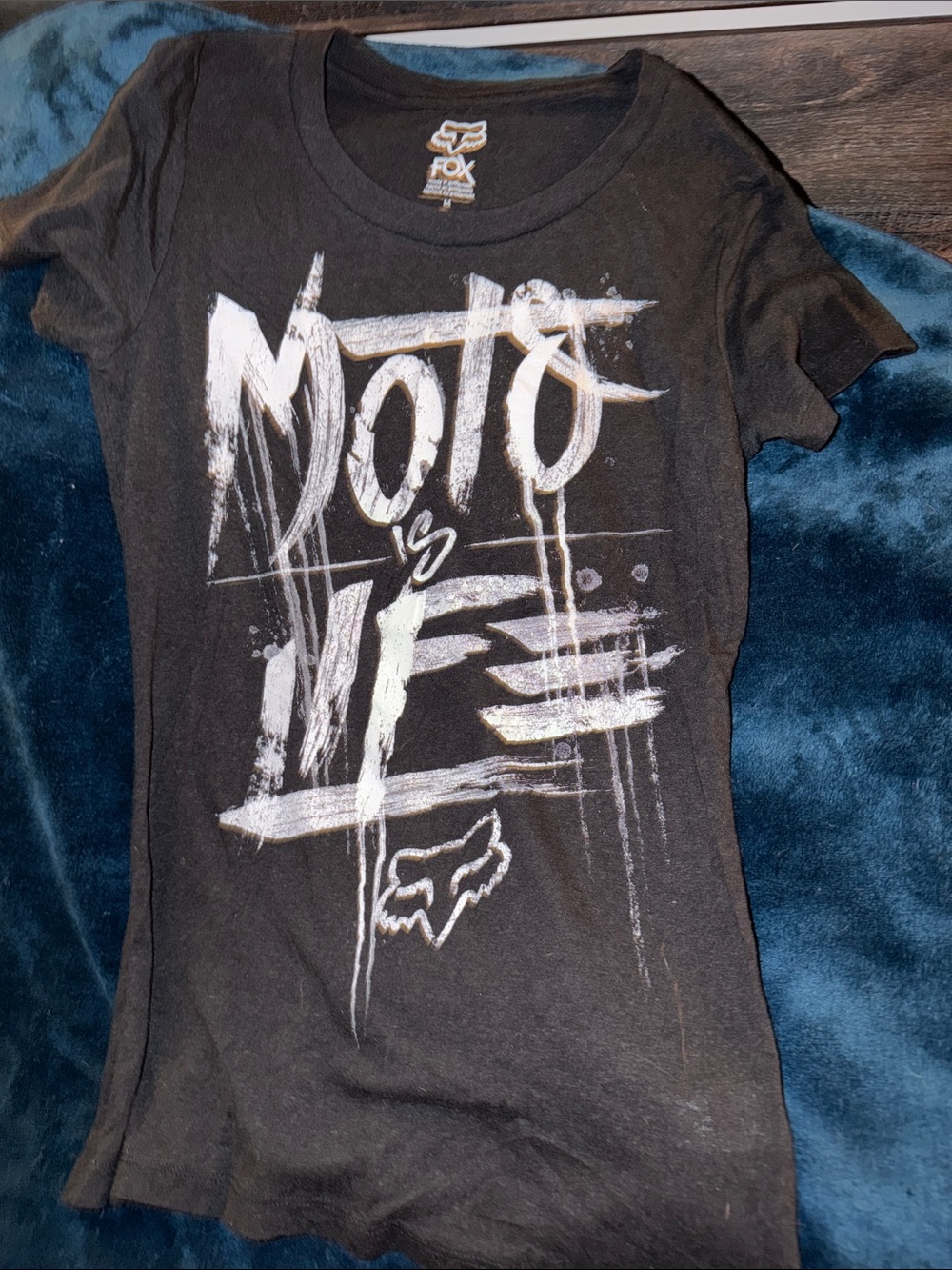 Fox Black Graphic 'Moto is Life' Short Sleeve Tee